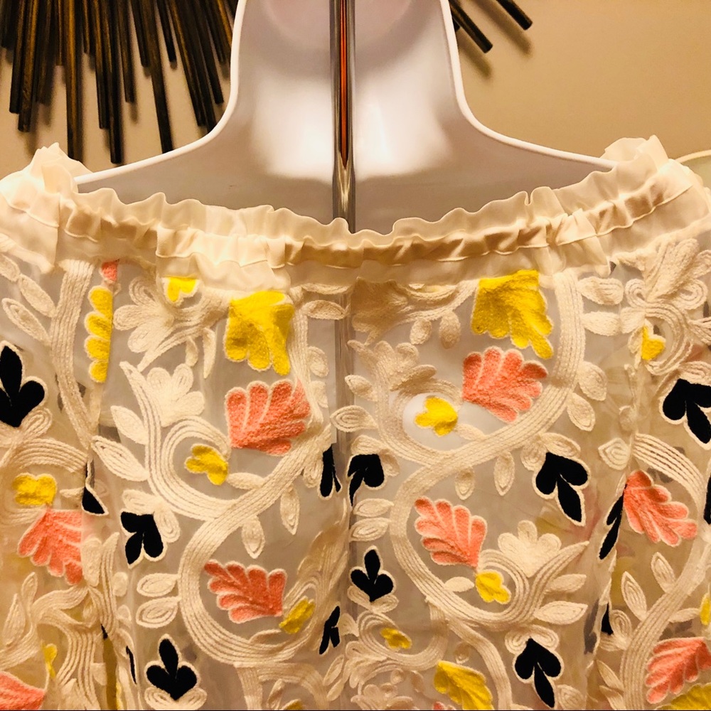 SOLD Anne Fontaine Narla Sheer Floral Top 6/8 RARE - Picture 7 of 8